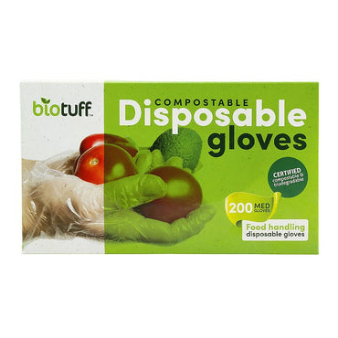 BioTuff Compostable Disposable Gloves Medium 200